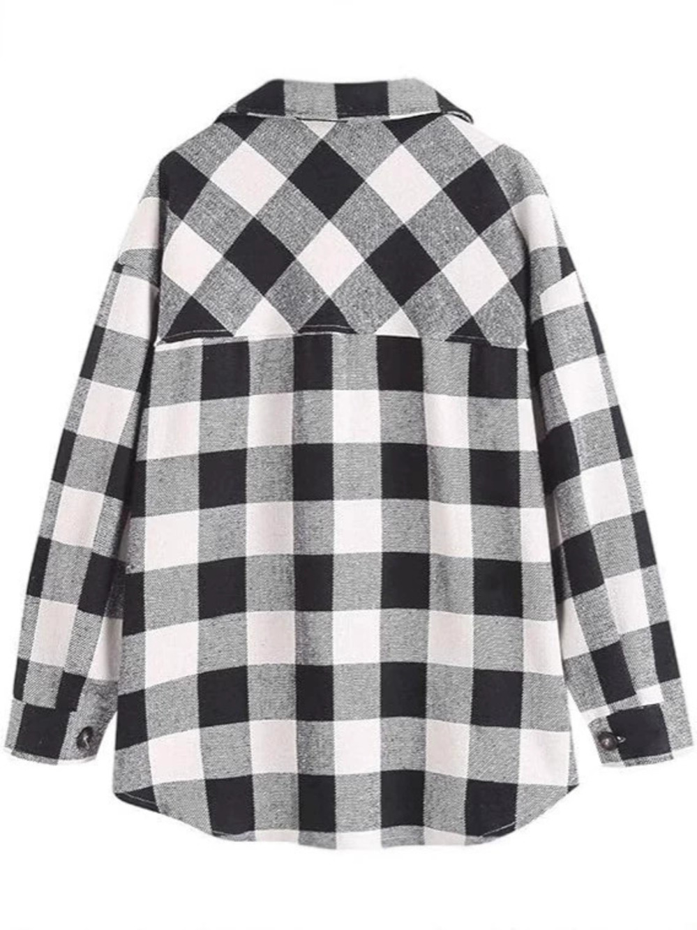 ZARA Autumn Winter Vintage Plaid Long Overshirt Women Loose Slim Artsy